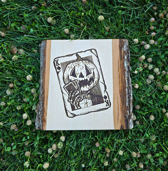 Hand Burned Pumpkin King