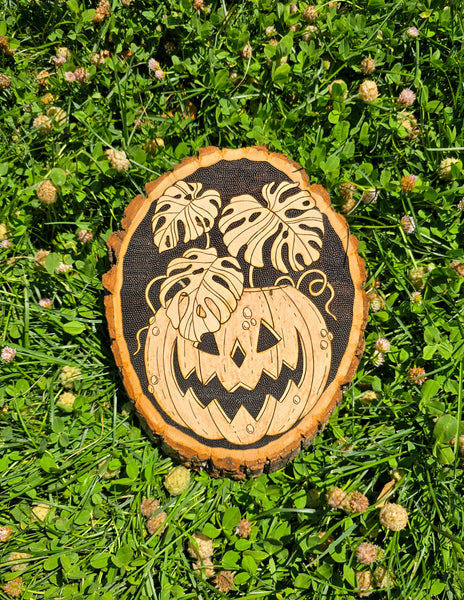 Hand Burned Pumpkin