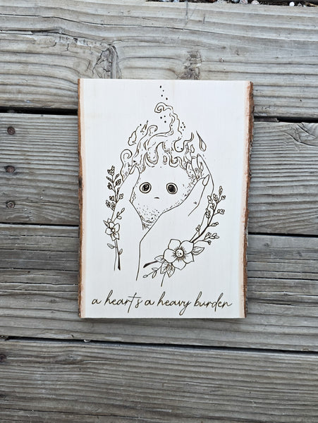 Hand Burned Calcifer Quote