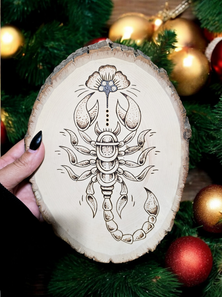 Hand Burned Scorpion