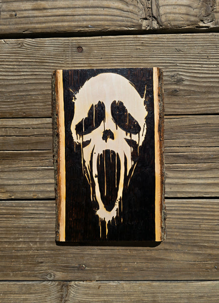 Hand Burned Scream Mask