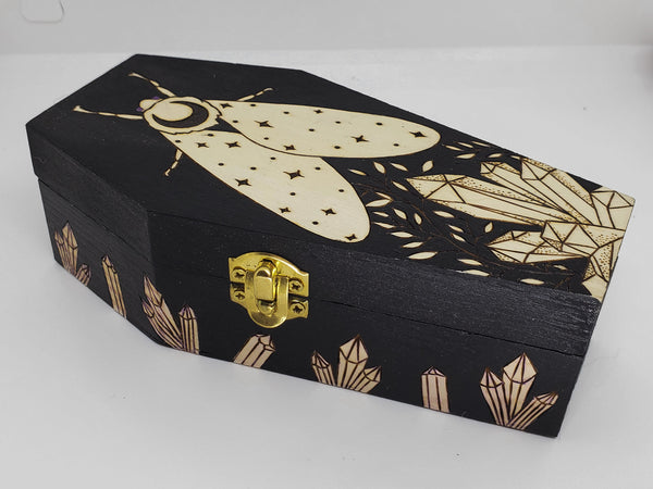 Moth & Crystals Coffin
