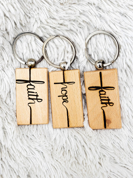 Faith, Hope, Love Keychain