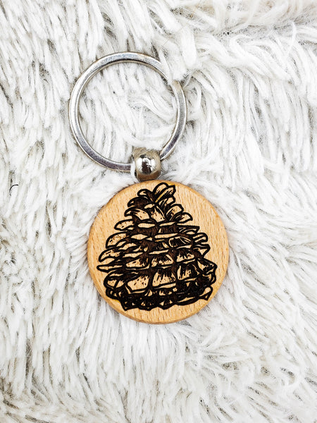 Pinecone Keychain