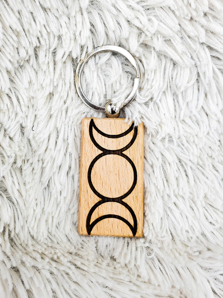 Triple Moon Keychain