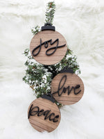 Shiplap Christmas Ornaments