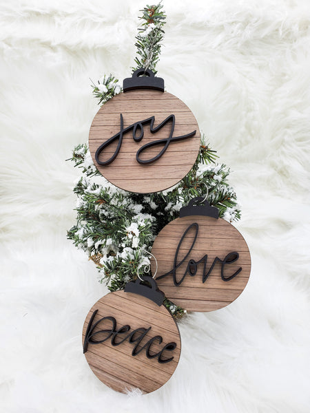 Shiplap Christmas Ornaments