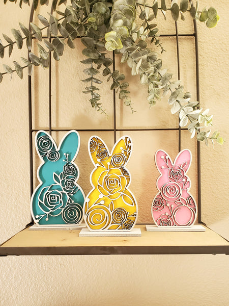 Floral Easter Bunnies