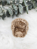 Messy Bun Gettin Shit Done Sticker